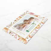 パステルカボチャとリンゴ感謝記念撮影 箔シーズンカード (回転した状態)