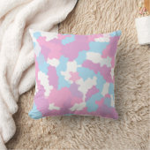 パステルカモフラージュ抽象芸術アートパターン クッション (ブランケット)