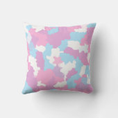 パステルカモフラージュ抽象芸術アートパターン クッション (裏面)