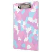 パステルカモフラージュ抽象芸術アートパターン クリップボード (左)
