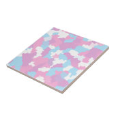 パステルカモフラージュ抽象芸術アートパターン タイル (側面)