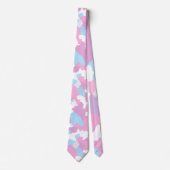 パステルカモフラージュ抽象芸術アートパターン ネクタイ (正面)