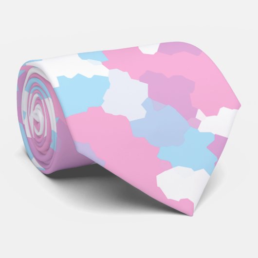 パステルカモフラージュ抽象芸術アートパターン ネクタイ (ロール)