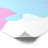 パステルカモフラージュ抽象芸術アートパターン ポスター (角)