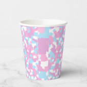 パステルカモフラージュ抽象芸術アートパターン 紙コップ (左)