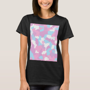 パステルカモフラージュ抽象芸術アートパターン Tシャツ