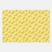 パステルカラフルかわいいクラウドキッズ ラッピングペーパーシート (正面2)