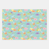 パステルカラフルかわいいクラウドキッズ ラッピングペーパーシート (正面)