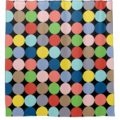 パステルカラフルの円… シャワーカーテン (正面)