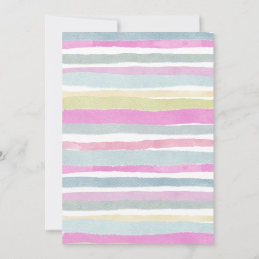 パステルカラフルアイスクリームスウィート誕生日 招待状 (裏面)