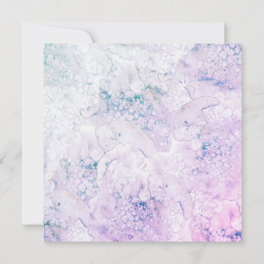 パステルカラフルアンダーザシーガール誕生日スクウェア 招待状 (裏面)