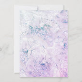 パステルカラフルアンダーザシーガール誕生日 招待状 (裏面)