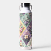 パステルカラフルアーガイルイースター/春 ウォーターボトル (正面)