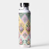 パステルカラフルアーガイルイースター/春 ウォーターボトル (右面)