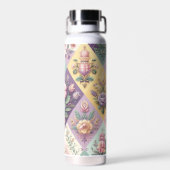パステルカラフルアーガイルイースター/春 ウォーターボトル (背面)