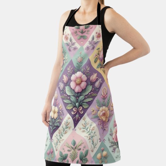 パステルカラフルアーガイルイースター/春 エプロン (インサイチュ)