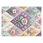 パステルカラフルアーガイルイースター/春 テーブルクロス (正面(横))