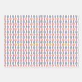 パステルカラフルイースターエッグ&イエロー水玉模様 ラッピングペーパーシート (正面3)