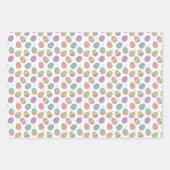 パステルカラフルイースターエッグ&グリーンポークドット ラッピングペーパーシート (正面3)