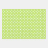 パステルカラフルイースターエッグ&グリーンポークドット ラッピングペーパーシート (正面2)