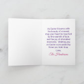 パステルカラフルイースターバニー&ウォーターカラー花模様 シーズンカード (内部)