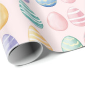 パステルカラフルイースター卵パターン ラッピングペーパー (ロールコーナー)