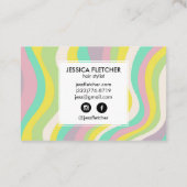 パステルカラフルウェーストライプブミニマルカッコいい 名刺 (裏面)