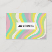 パステルカラフルウェーストライプブミニマルカッコいい 名刺 (正面)