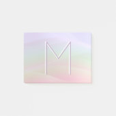 パステルカラフルウォーターカラータイポグラフィモノグラム ポストイット (正面)