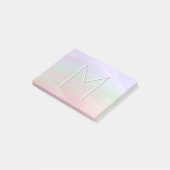 パステルカラフルウォーターカラータイポグラフィモノグラム ポストイット (アングル)