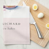 パステルカラフルウォーターカラーフランスのマカロンベーカリー キッチンタオル (四つ折り)