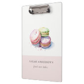 パステルカラフルウォーターカラーフランスのマカロンベーカリー クリップボード (左)