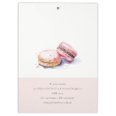 パステルカラフルウォーターカラーフランスのマカロンベーカリー クリップボード (裏面)