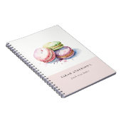 パステルカラフルウォーターカラーフランスのマカロンベーカリー ノートブック (右側)