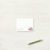 パステルカラフルウォーターカラーフランスのマカロンベーカリー ポストイット (デスク上)