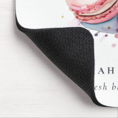 パステルカラフルウォーターカラーフランスのマカロンベーカリー マウスパッド (コーナー)