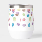 パステルカラフルウォーターカラーフランスのマカロン (右面)