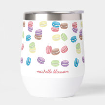 パステルカラフルウォーターカラーフランスのマカロン