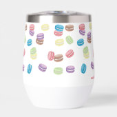 パステルカラフルウォーターカラーフランスのマカロン (正面)