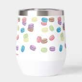 パステルカラフルウォーターカラーフランスのマカロン (背面)