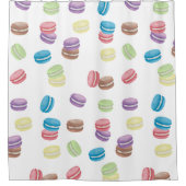 パステルカラフルウォーターカラーフランスのマカロン シャワーカーテン (正面)