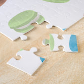 パステルカラフルウォーターカラーフランスのマカロン ジグソーパズル (側面)