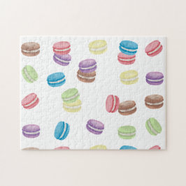 パステルカラフルウォーターカラーフランスのマカロン ジグソーパズル