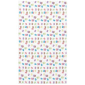 パステルカラフルウォーターカラーフランスのマカロン テーブルクロス (正面)