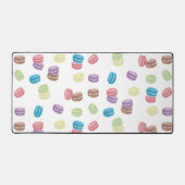 パステルカラフルウォーターカラーフランスのマカロン デスクマット (正面)
