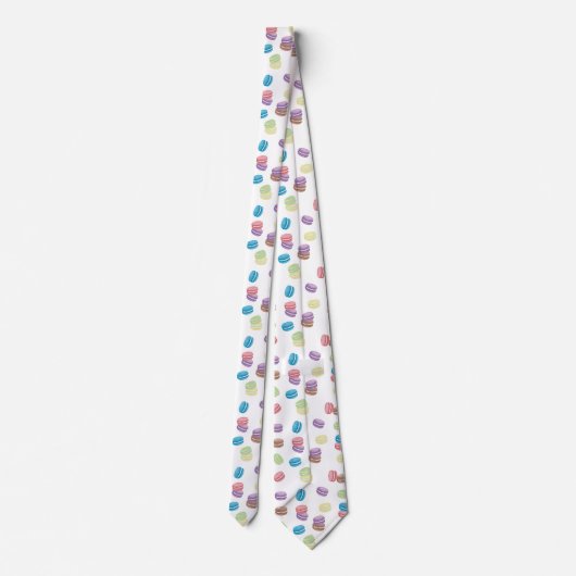 パステルカラフルウォーターカラーフランスのマカロン ネクタイ (裏面)