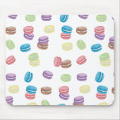 パステルカラフルウォーターカラーフランスのマカロン マウスパッド (正面)