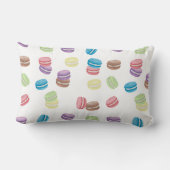 パステルカラフルウォーターカラーフランスのマカロン ランバークッション (裏面)