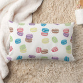 パステルカラフルウォーターカラーフランスのマカロン ランバークッション (ブランケット)
