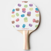 パステルカラフルウォーターカラーフランスのマカロン 卓球ラケット (裏面)
